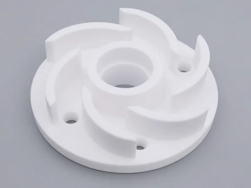 PTFE pump component CNC machined part