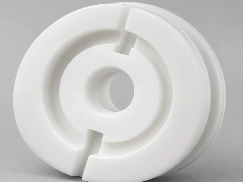PTFE valve seat CNC machined part